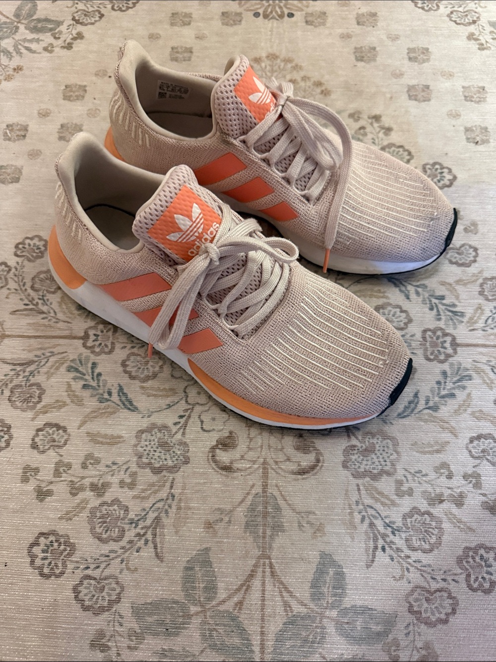 Adidas Women’s Knit Running Sneakers - Peach/Light Tan